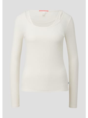QS T-Shirt in 0200_creme