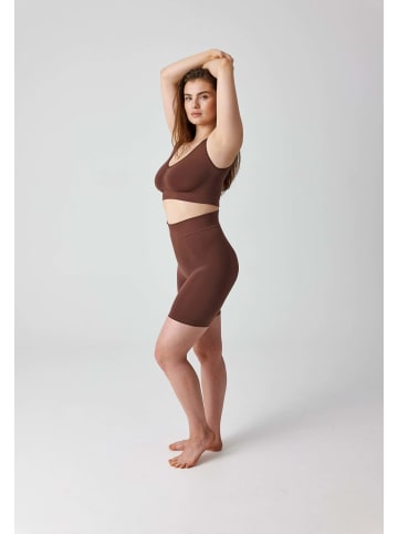 SNOCKS Shaping High Waisted Shorts in Braun