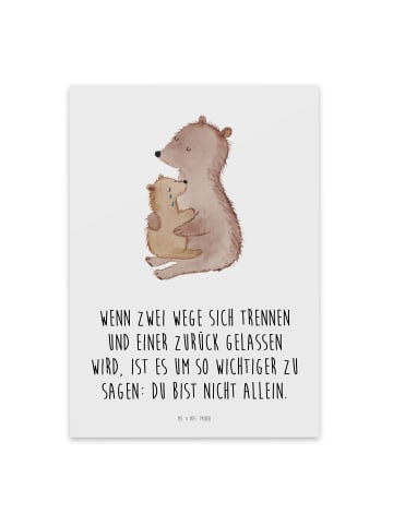 Mr. & Mrs. Panda Trauerspruchkarte Bären mit Kind Weinen mit Spruch in Weiß