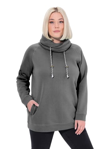 Ulla Popken Sweatshirt in graphitgrau