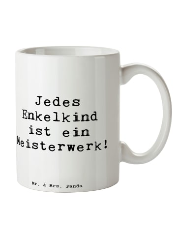 Mr. & Mrs. Panda Tasse Enkelkinder Meisterwerk mit Spruch in Weiß