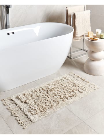 Beliani Badematte OLTAN in Beige - (W) 50 x (L) 80 cm