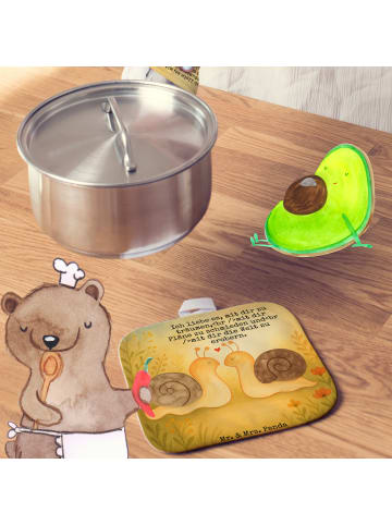 Mr. & Mrs. Panda Topflappen Schnecken Liebe Design mit Spruch in Weiß