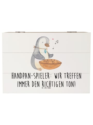 Mr. & Mrs. Panda Dekokiste Handpan Spieler mit Spruch in Weiß
