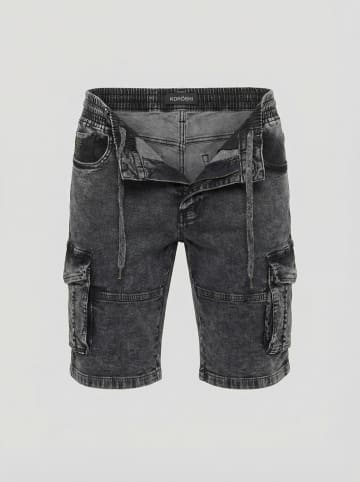 KOROSHI Cargo-baumwolle entspannt farbe in Schwarzer denim