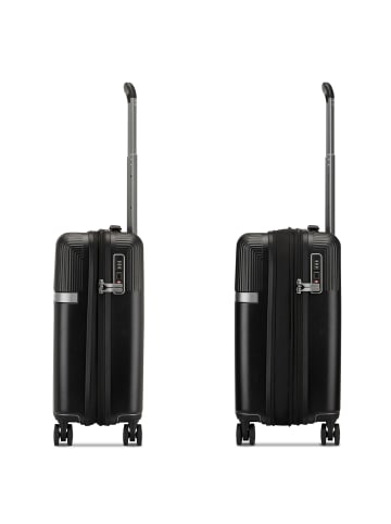 Roncato Airglam 4 Rollen Kabinentrolley S 55 cm mit Dehnfalte in nero