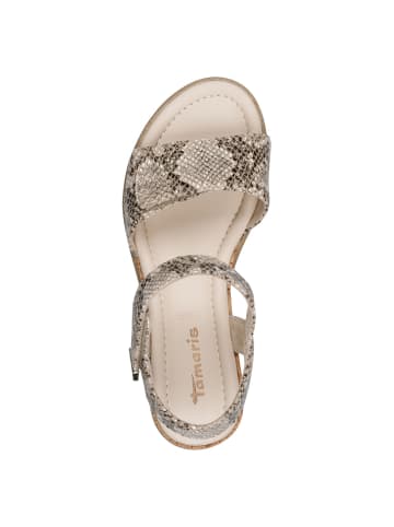 Tamaris Sandalette in BEIGE SNAKE