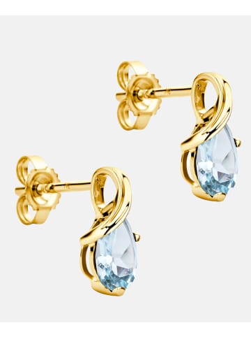 Diamant L'éternel Ohrstecker aus 375 Gelbgold mit Topas