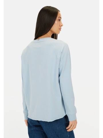 Camel Active Langarmshirt aus reiner Baumwolle in Hellblau