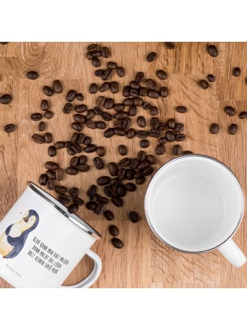 Mr. & Mrs. Panda Tasse Pinguin Diät mit Spruch in Weiß