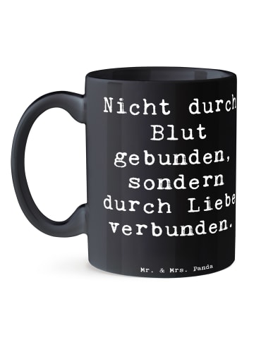 Mr. & Mrs. Panda Tasse Adoptivbruder Liebe mit Spruch in Schwarz