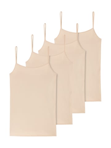 Schiesser Spaghetti Top 95/5 Cotton in Sand