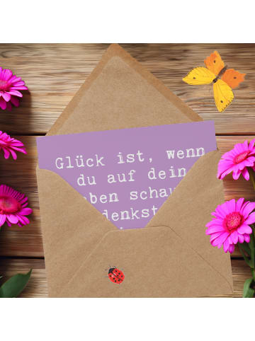 Mr. & Mrs. Panda Einladungskarte Spruch Glück GemeinMensch mit Spruch in Lavendeltraum