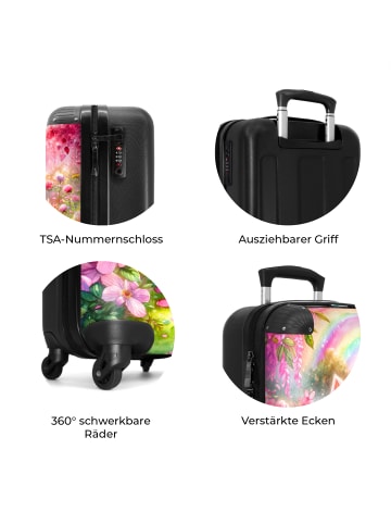 NoBoringSuitCases Suitcase, Handgepäck, Koffer, Trolley, Reisekoffer Rosa-weißes