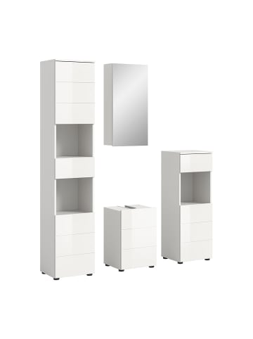 ebuy24 Badmöbelset Vira (4-teilig) Weiß 144 x 34 cm