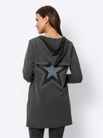 Heine Sweatshirtjacke in graphit-meliert