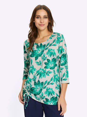 WITT WEIDEN 3/4-Arm-Shirt in smaragd-champagner-bedruckt