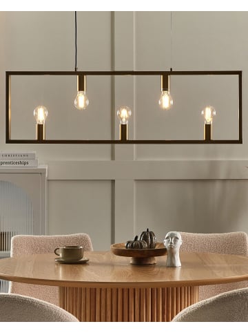 Beliani Pendelleuchten BAYAS in Messing - (W) 100 x (H) 127 x (L) 4 cm