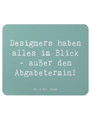 Mr. & Mrs. Panda Mauspad Spruch Designer Überblick mit Spruch in Meeresbrise