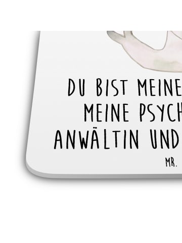 Mr. & Mrs. Panda Untersetzer für Gläser Robbe Sherlock mit Spruch in Weiß