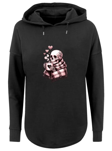 F4NT4STIC Oversized Hoodie Cozy Winter Skelett in schwarz