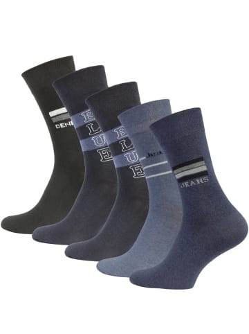 Cotton Prime® Baumwoll Socken 10 Paar in Blautöne