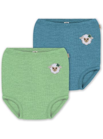 Normani Outdoor Sports 2er Pack Baby Merino Windelhose Tokoroa in Blau/Grün