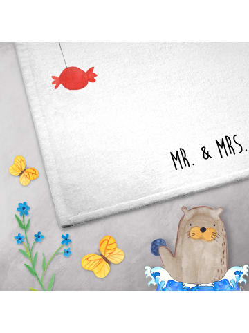 Mr. & Mrs. Panda handtuch gäste wc Pinguin Mond ohne Spruch in Weiß