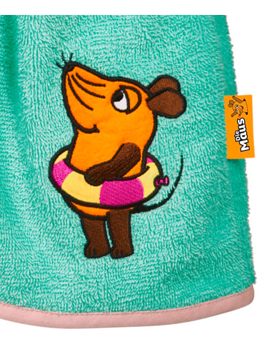 Playshoes Frottee-Bademantel DIE MAUS Schwimmring in türkis