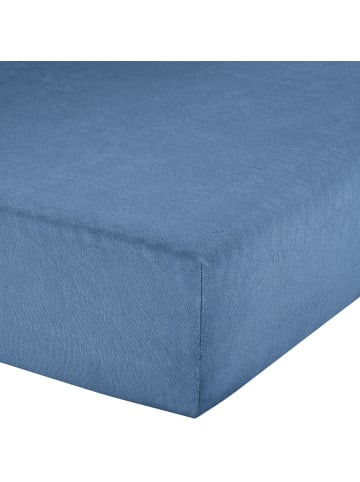 Erwin Müller Frottee Spannbettlaken Füssen in blau