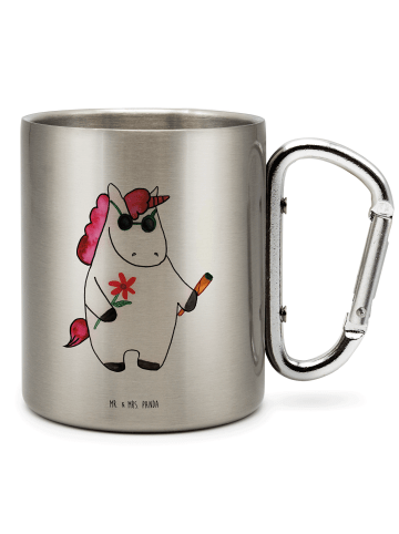 Mr. & Mrs. Panda Becher Einhorn Woodstock ohne Spruch in Silber