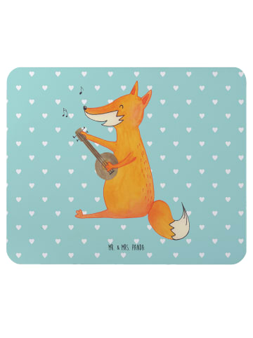 Mr. & Mrs. Panda Mausmatte Fuchs Gitarre ohne Spruch in Türkis Pastell