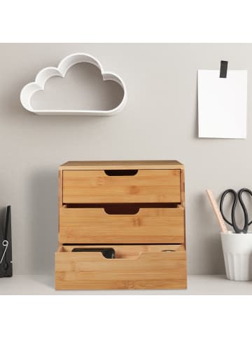 relaxdays Schreibtisch Organizer 3 Schubladen