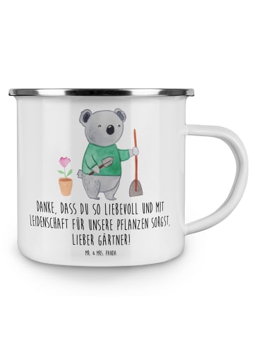 Mr. & Mrs. Panda Pott Lieber Gärtner mit Spruch in Weiß