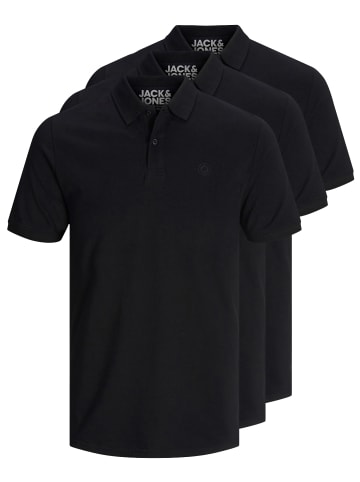 Jack & Jones 3er-Set Poloshirt in Schwarz