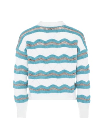 Sidona Damen Sweater in WEISS BLAU