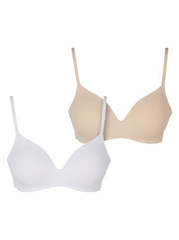 Urban Classics Padded Bras in white+nude