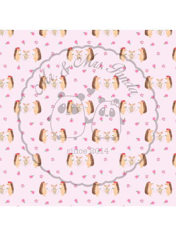 Mr. & Mrs. Panda Kopfkissen Igel Seilhüpfen ohne Spruch in Rosa