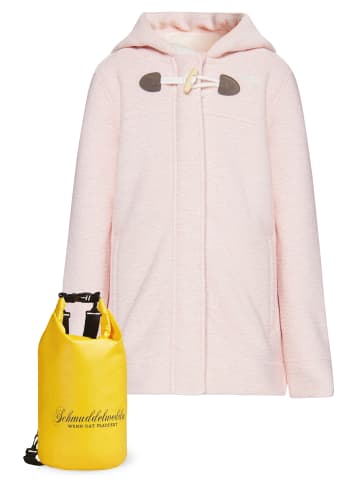 Schmuddelwedda Mädels Mantel + Tagesrucksack - Set in Pastellrosa Melange