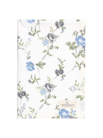 Greengate Geschirrtuch CELESTINE Weiß Blau Blumen