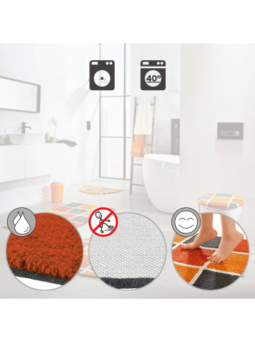 REDBEST Duschvorlage  halbrund Los Angeles in terra