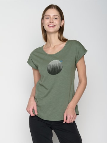 GreenBomb T-Shirt Nature Forest View in Moos Grey