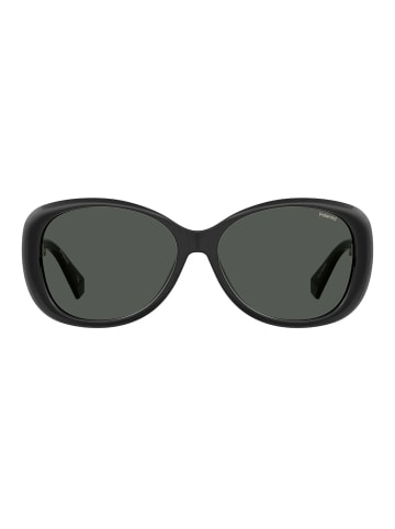 Polaroid Frauen Sonnenbrille Schmetterling Schwarz