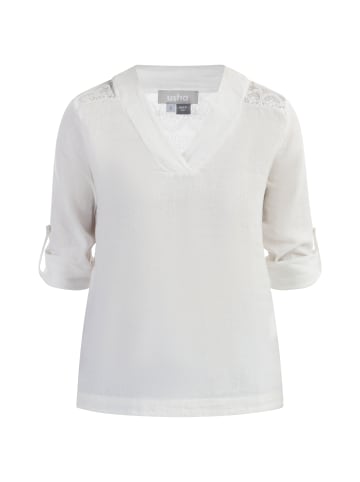 Usha Damen Blusenshirt Mit Spitze in Weiss