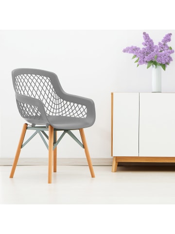 Kayoom Stuhl Pure Style 2erSet in grau