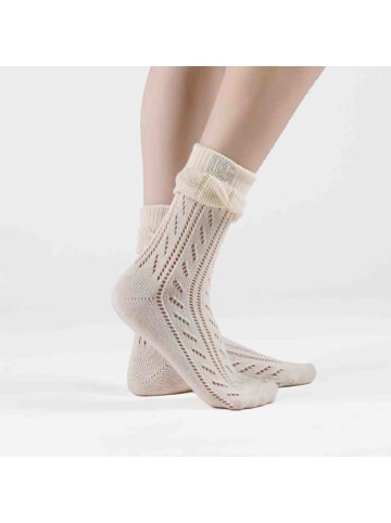 MUNADUNA 2er-Pack Lochmuster-Krempel-Shortsocks-Farb-Mix