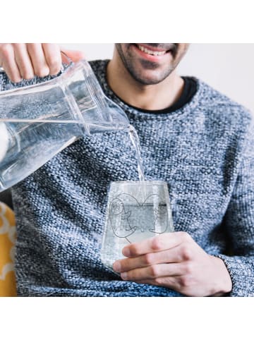 Mr. & Mrs. Panda Trinkglas Faultiere Herz ohne Spruch in Transparent