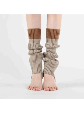 MUNADUNA Beinstulpen im Colorblock-Design 40cm in Petrol