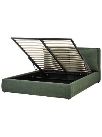 Beliani Doppelbett BAJONNA in Grün - (W) 184 x (H) 102 x (L) 235 cm