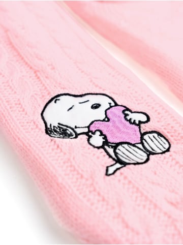 Snoopy Peanuts Snoopy Hüttensocken Strick Haussocken Kuschelsocken in rosa